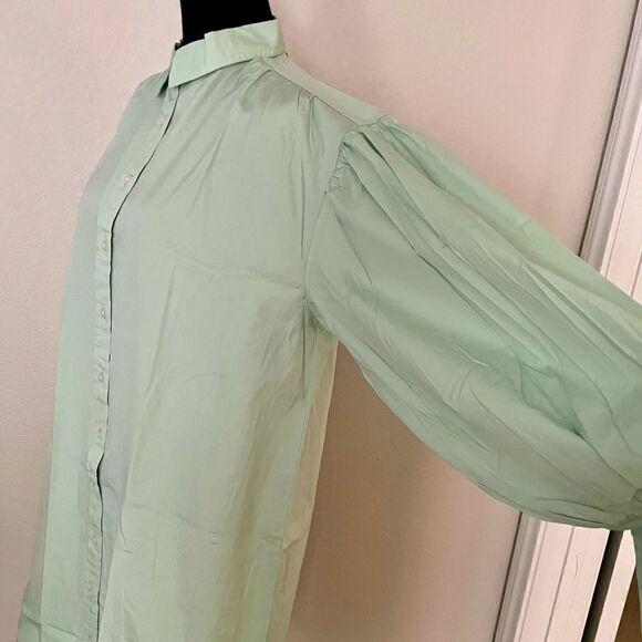 NWT J.Crew Puff-Sleeve Poplin Mini Shirtdress - Picture 3 of 9